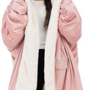 Sherpa Lined Microfiber Fleece Wearable Blanket
