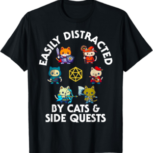 Gamer Cats Side Quest T-Shirt