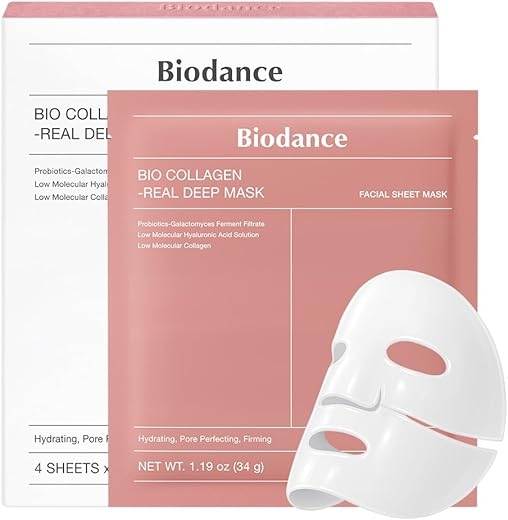 Bio-Collagen Real Deep Mask, Hydrating Overnight Hydrogel Mask