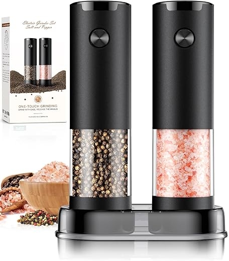 Electric Salt and Pepper Grinder Set