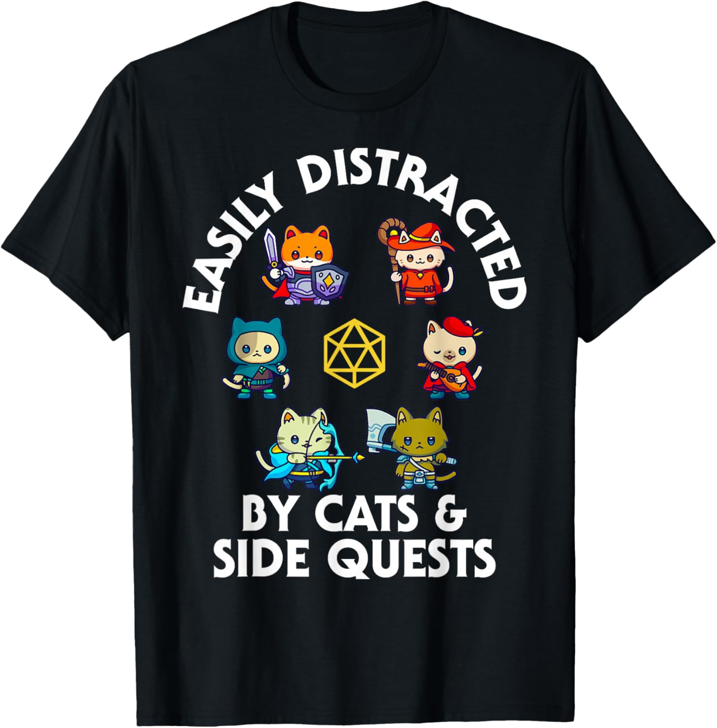 Gamer Cats Side Quest T-Shirt