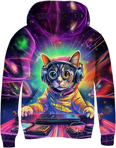 Kids 3D Graphic Pullover Hoodie