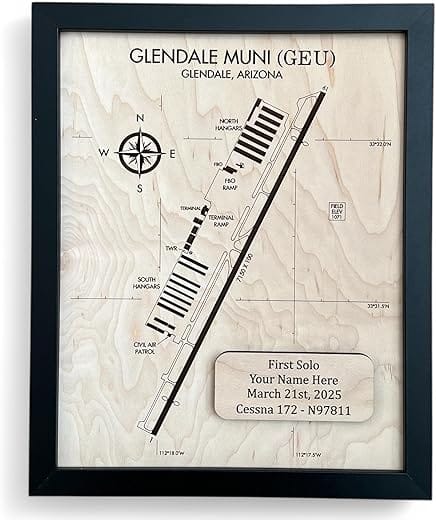 Personalized First Solo Flight Plaque