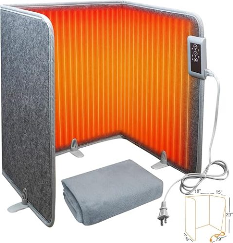 Under Desk Foldable Leg Warmer With Soft Blanket