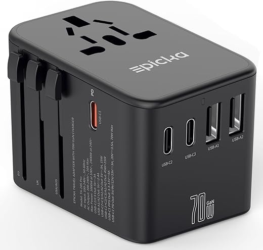 Universal Travel Adapter, GaN International Plug Adapter